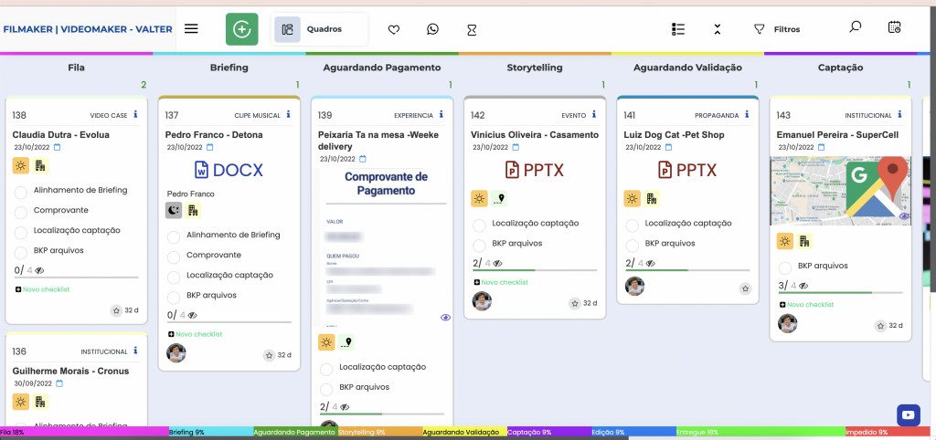 Filmmaker and video stream interface in Weeke Manager